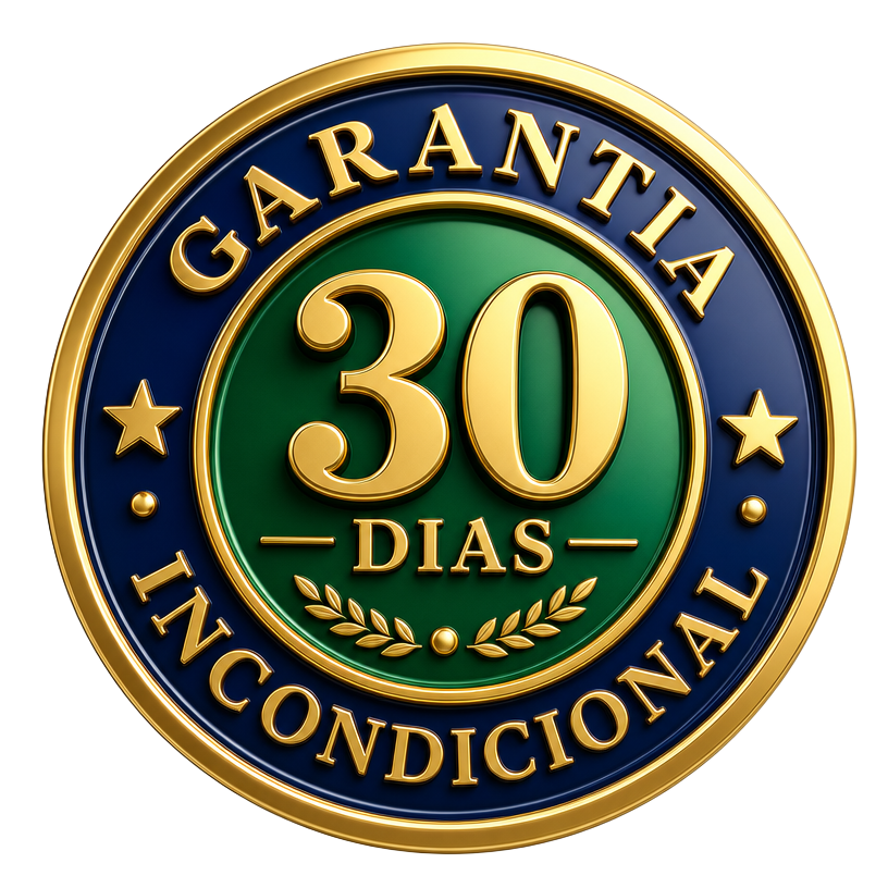 Selo de garantia incondicional de 30 dias